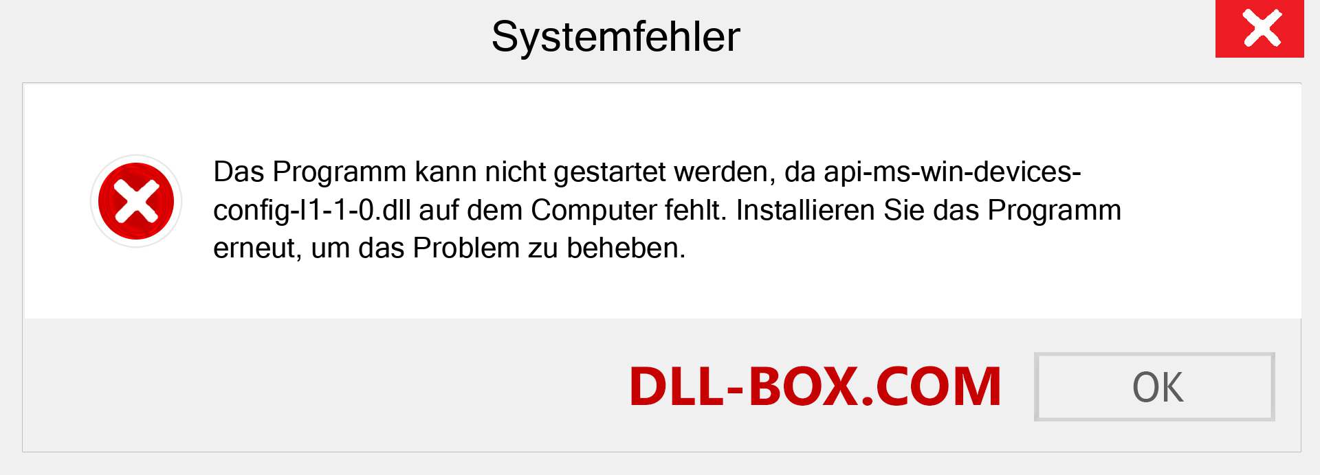 api-ms-win-devices-config-l1-1-0.dll-Datei fehlt?. Download für Windows 7, 8, 10 - Fix api-ms-win-devices-config-l1-1-0 dll Missing Error unter Windows, Fotos, Bildern